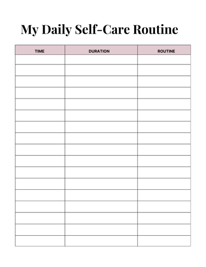 Self-Care Journal